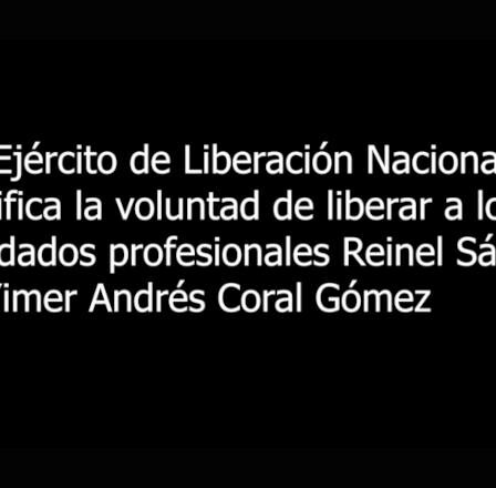 EL ELN MANTIENE LA VOLUNTAD DE LIBERAR A MILITARES CAPTURADOS COMO ESPÍAS